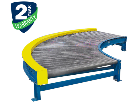 Alba Manufacturing – Chain Driven Live Roller Conveyor – Chain Driven Curves Alba Manufacturing - Chain Driven Live Roller Conveyor - Chain Driven Curves